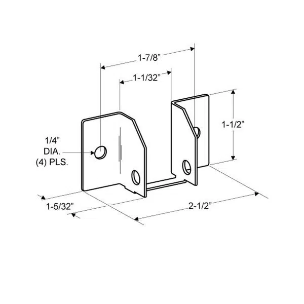 Bracket - Headrail Wall for 3/4